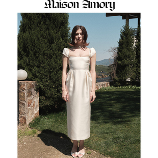 Maison Dress Amory Bellmont 贝尔蒙特·米白及踝连衣裙The