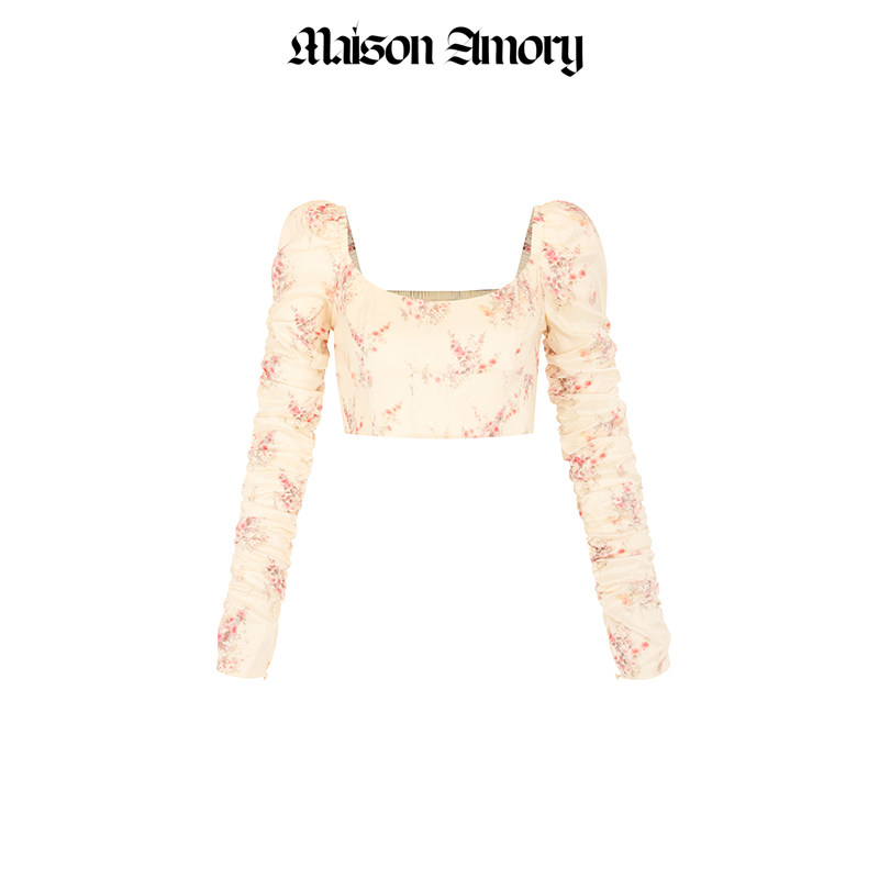 MaisonAmory黄底玫瑰花印花