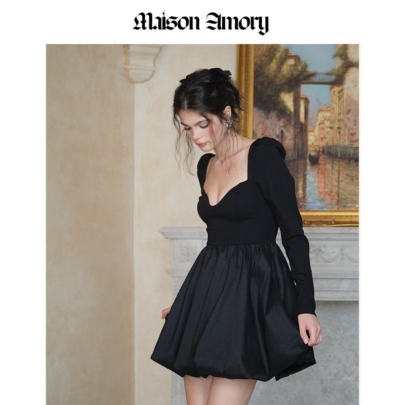 MaisonAmory黑色心形领