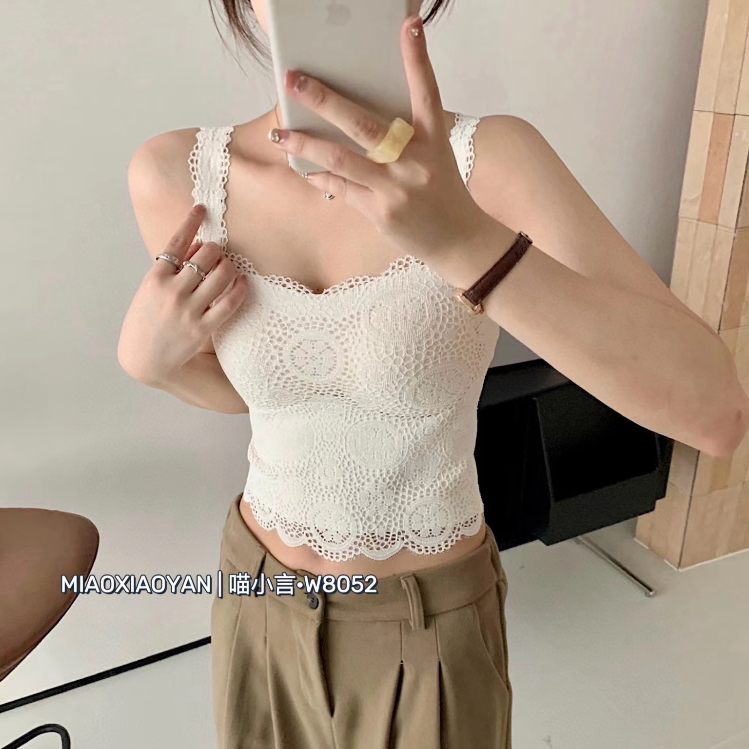 夏季可外穿自带胸垫内衣吊带