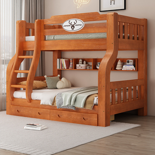 实木子母床双层床上下床高低床上下铺两层床儿童床成人家用母子床