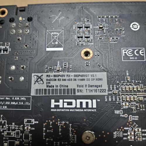 {议价}讯景XFX RX560 4G显卡 ，拆机件 ，支持HDMI{可维修}