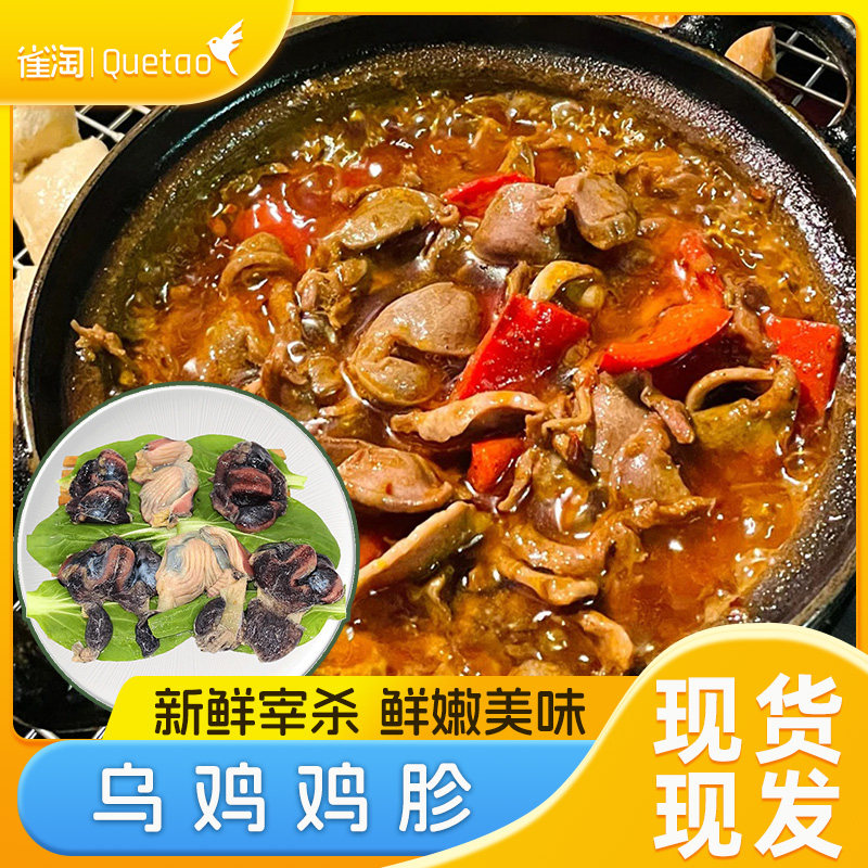 雀淘乌鸡鸡胗新鲜鸡肫冷冻生鸡胗鸡胃烧烤食材单冻鸡菌子