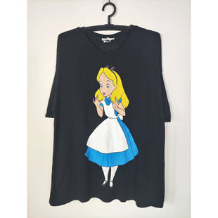 爱丽丝梦游仙境Alice in Wonderland爱丽丝简约宽松大码短袖T恤