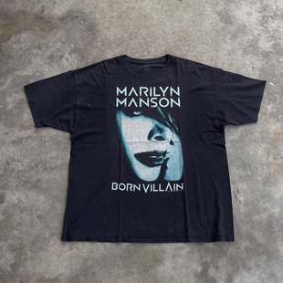 玛丽莲曼森Marilyn Manson音乐发烧友暗黑系艺术设计流行短袖T恤