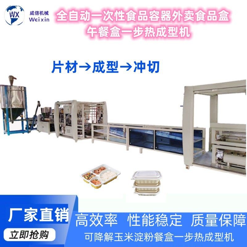 厂家直销定制可降解一次性餐具饭盒生产线三螺杆一步法热成型机,机械设备,其他机械设备,淘宝优惠券,粉丝福利购,淘宝优惠卷