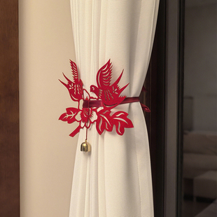窗帘绑带结婚装饰红色绑带结婚布置拉花婚礼新房客厅卧室窗帘
