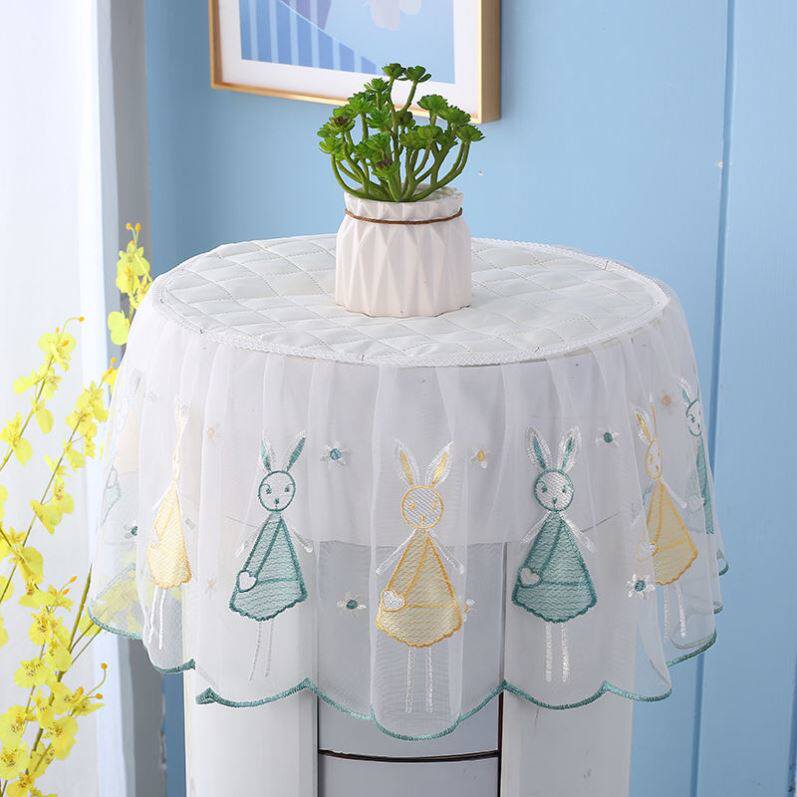 通用空调罩柜机圆形盖布盖巾防尘罩格力美的立式圆柱客厅开机不取