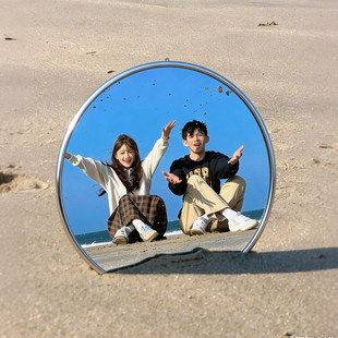 【新年吧唧】凸面镜自拍旅游朋友小圆镜手持演唱会拍照出片道具