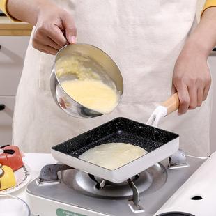 日本进口不锈钢碗带手柄烘焙料理碗打蛋碗带刻度料理盆搅拌碗量杯