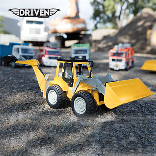 Driven挖掘装载机工程车模型儿童仿真大号推土车工地男孩玩具礼物
