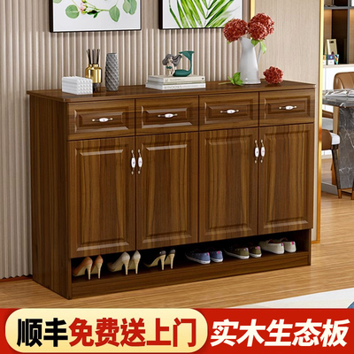 实木鞋柜门口家用大容量入户玄关柜一体入门收纳经济型2025新款