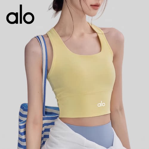AIo 带胸垫运动背心中高强度美背内衣防震普拉提健身跑步瑜伽文胸
