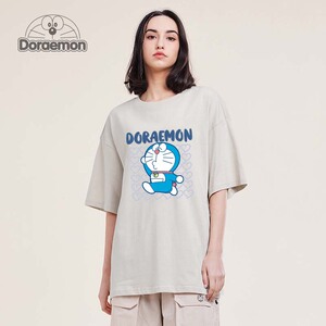 DORAEMON/哆啦A梦短袖T恤男2024新款潮夏季青少年圆领体恤半截袖T