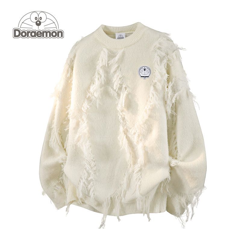 哆啦A梦流速圆领慵懒针织衫上衣男女冬季新