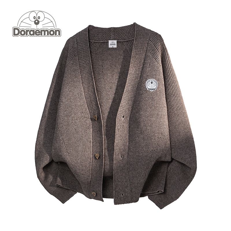 哆啦A梦开衫毛衣外套男女冬季新款休闲百搭2025针织情侣保暖衣服