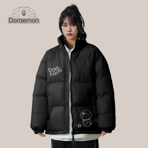 DORAEMON/哆啦A梦外套男女冬季棉衣潮牌保暖立领面包棉服男生棉袄