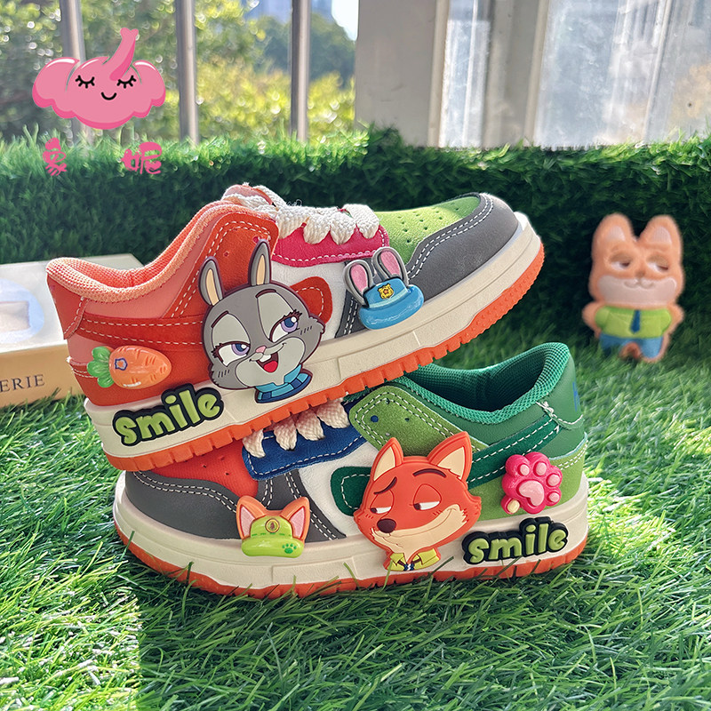 儿童高颜值双色鸳鸯鞋新款超火鞋子女童男童宝宝女生板鞋炸街痞帅