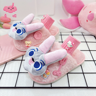 可爱女童棉拖鞋室内儿童宝宝冬季冬天棉拖2025年新款女宝拖鞋秋冬