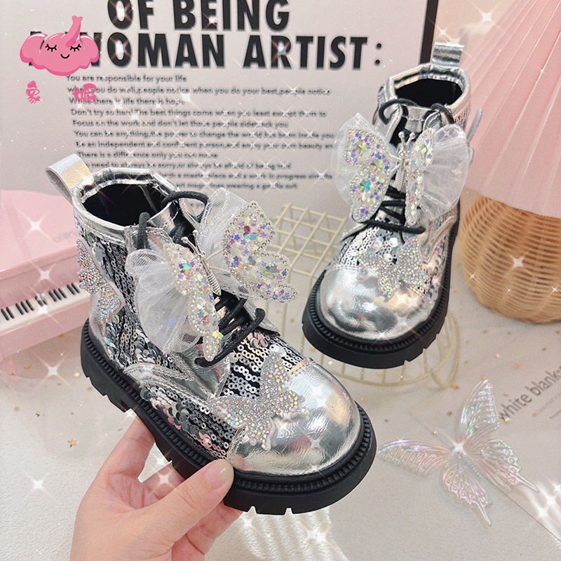 女童秋冬炸街防水马丁靴甜酷风