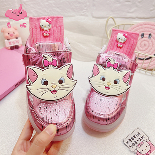 粉色爆走鞋女童隐形可收缩高颜值带轱辘暴走鞋小学生女孩轮滑鞋子