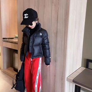 女童冬装羽绒服外套冬季2024新款女孩儿童装白绒绒加厚韩版面包服