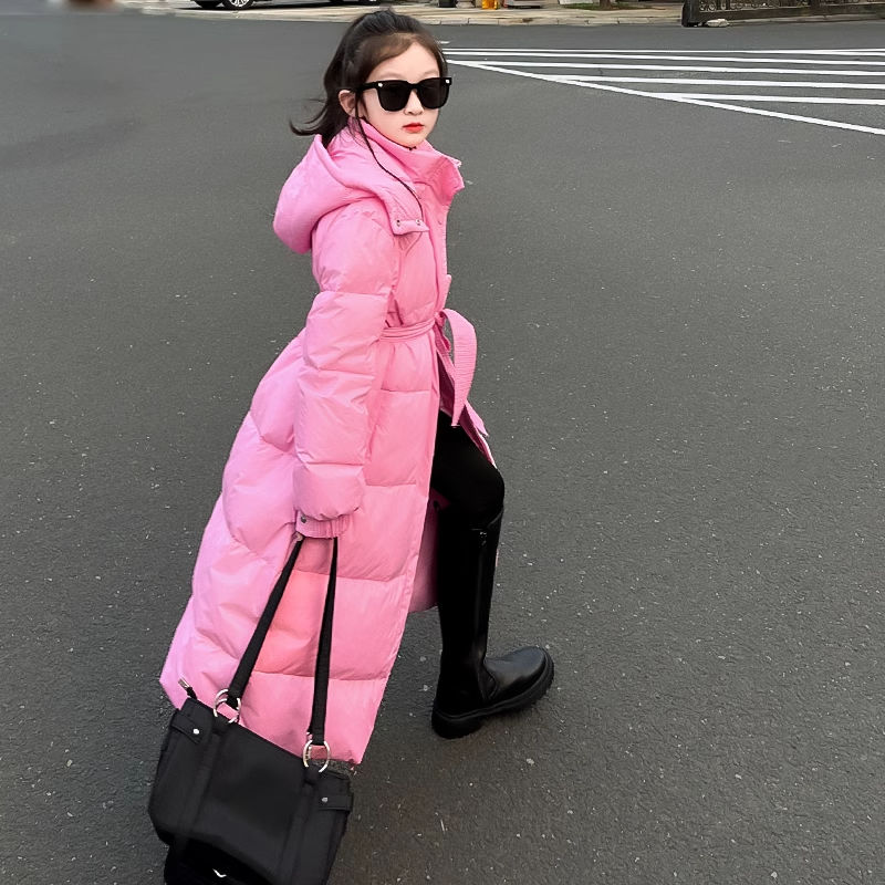 女童白鸭绒羽绒服2024新