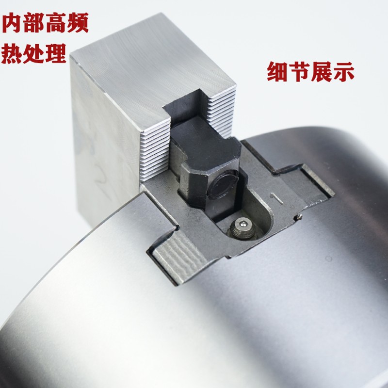 液压中空三爪卡盘 油压动力卡盘56810寸软爪夹头数控车床配件卡爪