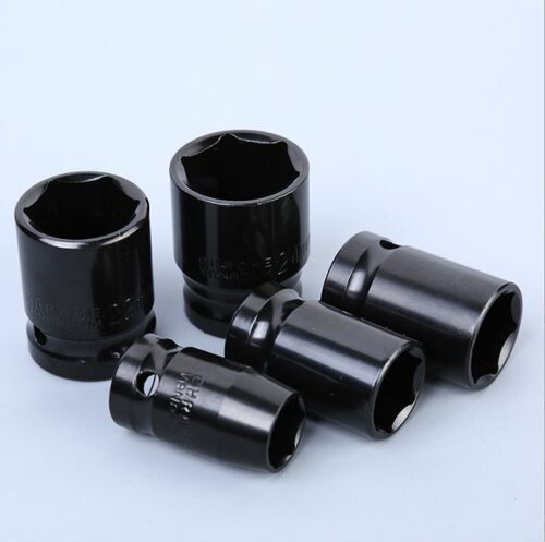 黑色套筒头子大飞1/2电动扳手气动六角套筒小风炮套筒8-32mm