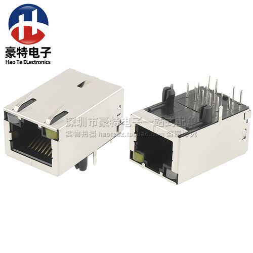 RTA-165AAK1A UDE 千兆RJ45网口 10P8C 带灯带滤波网络接口连接器