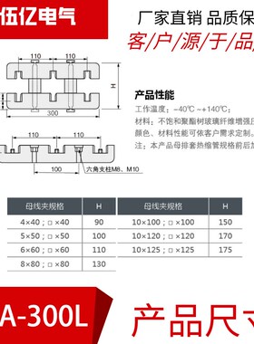 白色绝缘线夹母线框白灰色间距110三相单排双排东3A-300L仿ABB型