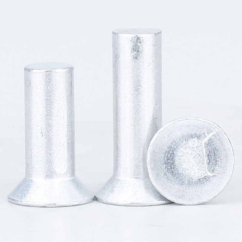 铝材质GB869沉头实心铆钉平锥头平帽敲击式卯钉 M2M2.T5M3M4M5M6