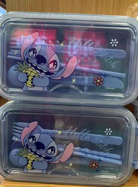 MINISO迪士尼史迪奇美食派对系列双层便当盒1550ML餐盒名创优品