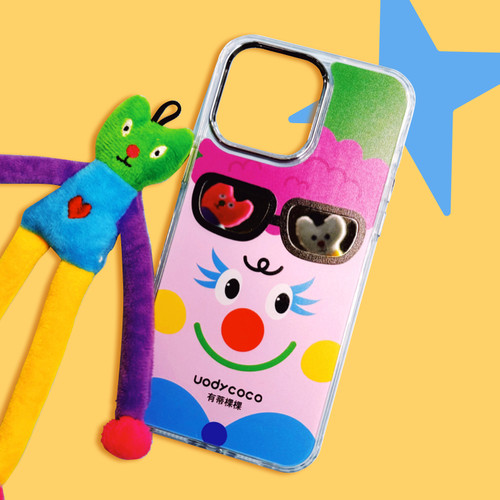 uodycoco有蒂棵棵原创适用苹果手机壳镜面插画手机壳可爱卡通创意镜子iPhone17/16/15/14/13/pro/pro max