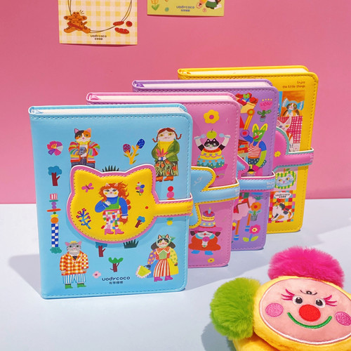 uodycoco有蒂棵棵原创PU皮质手账本可爱卡通记事本便携式学生日记本笔记本子高级感生日礼物