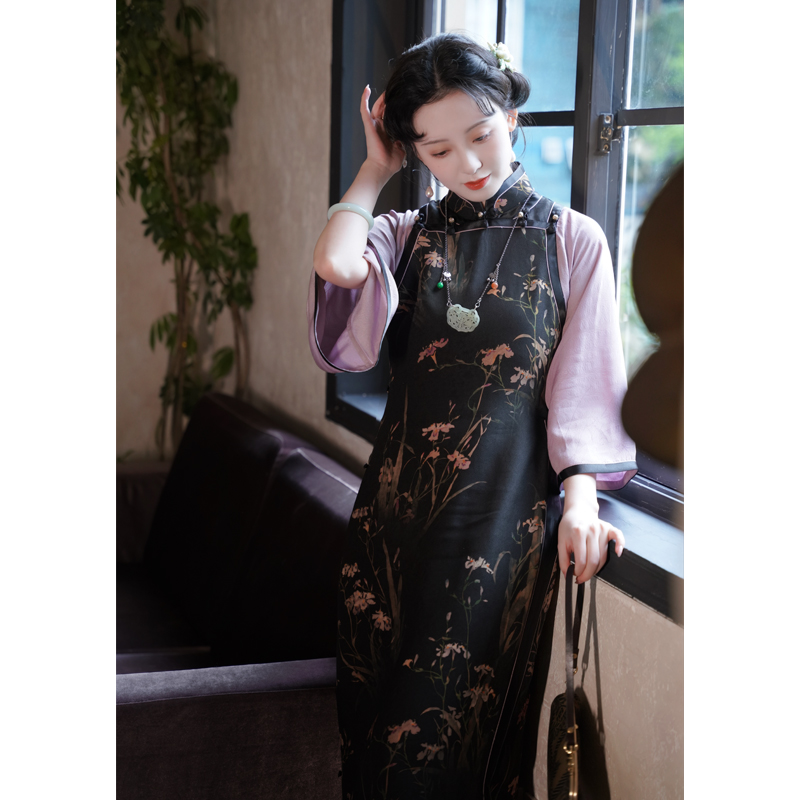 蜜语｜梦回故里显瘦新中式复古旗袍有后省古法倒大袖年轻款