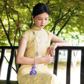 情窦｜民国风文艺复古改良旗袍宽松长款 女旗袍连衣裙到脚踝高级感