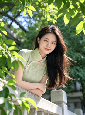 风入松｜梦回故里一片式古法平裁女新中式全开襟小个子少女旗袍裙