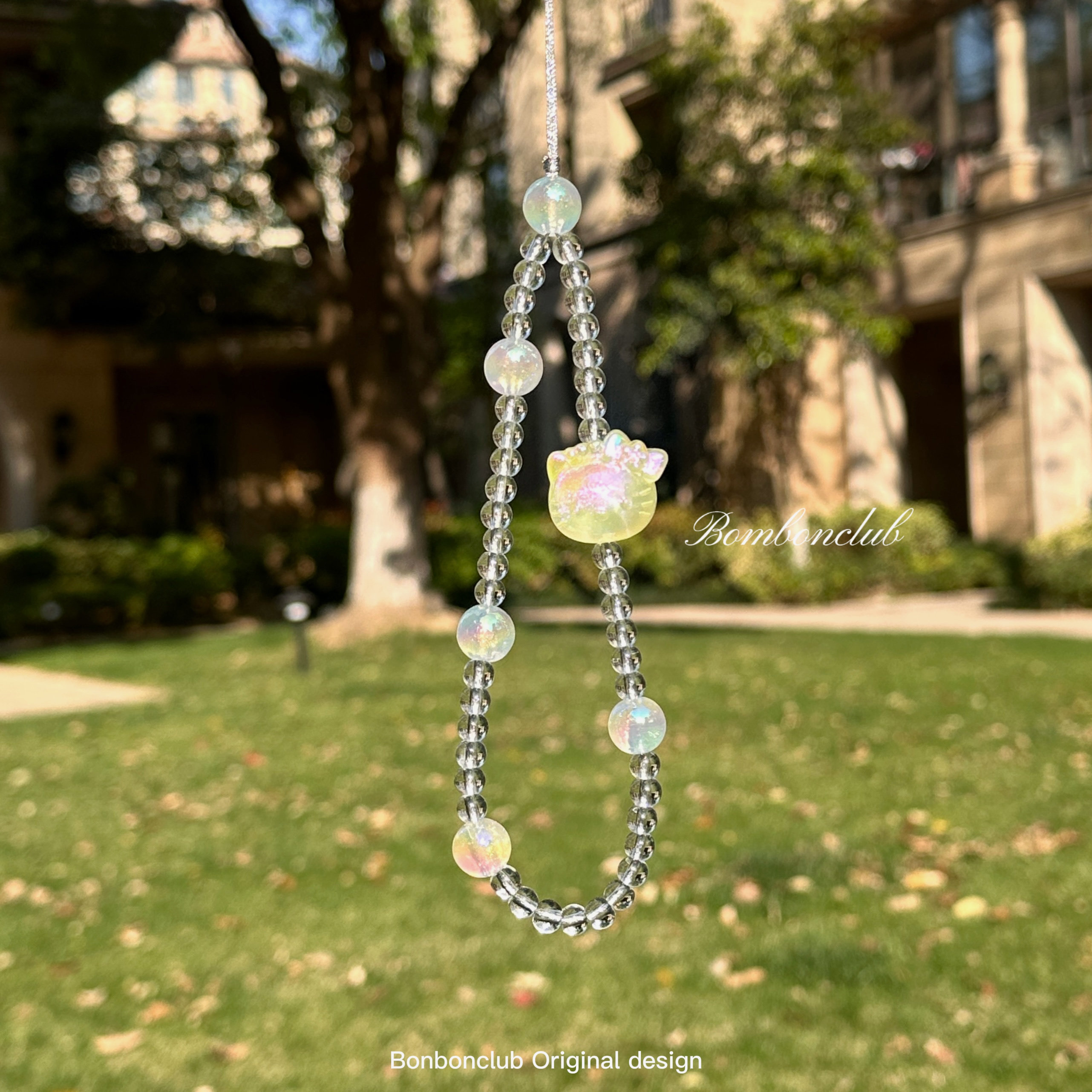 Kitty-bonbon原创可爱HelloKitty黄色手机挂件手机链包挂相机链