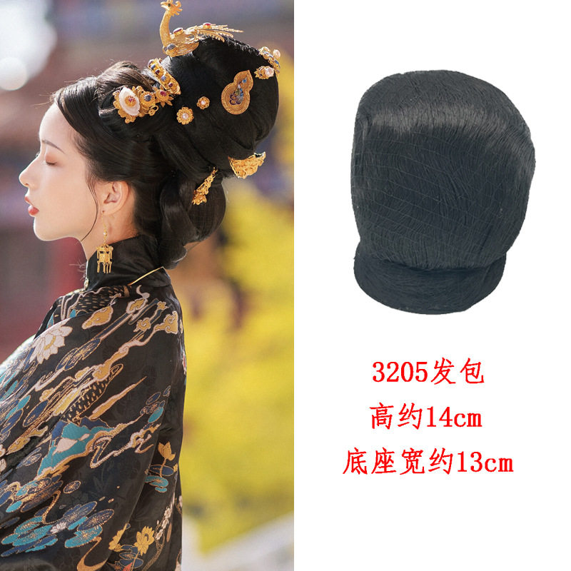 促销汉服假发唐制贵妃发包古装造型影楼明制中式婚礼新娘发型发髻