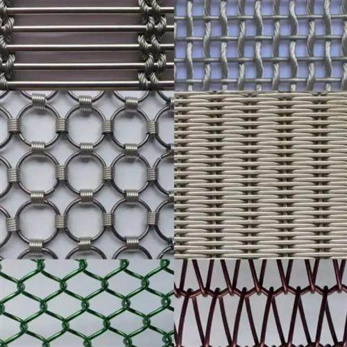 烤漆金属网帘丝装饰垂帘隔断不锈钢编织螺旋吊帘背景墙屏风定制