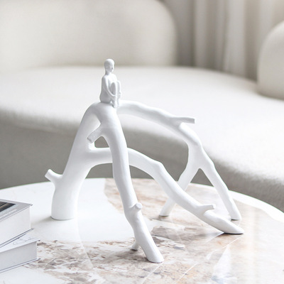 创意抽象人物艺术树杈摆件入户玄