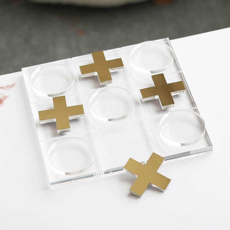 现代轻奢透明九宫格圈叉棋盘XO摆