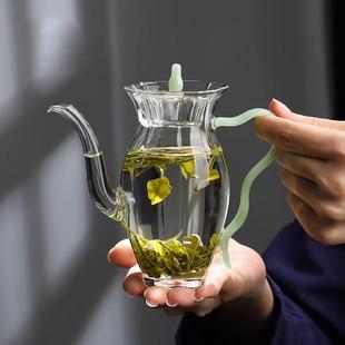 耐高温水仙茶壶 仿宋玻璃壶 家用冷泡茶绿茶专用茶具围炉冰茶执壶