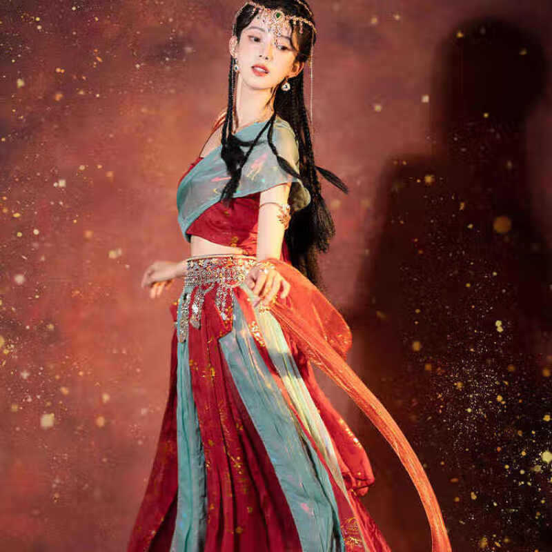 outrapay异域风情服装西域舞姬敦煌汉服女春季中异域风情服装古装属于什么档次？