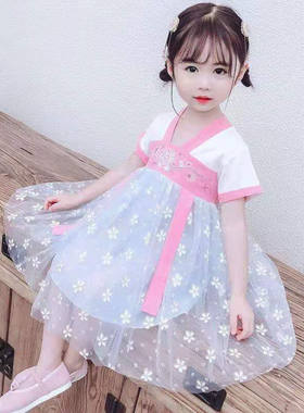 九能女童汉服儿童超仙襦裙小女孩星座古装古风童装中国风连衣裙仙