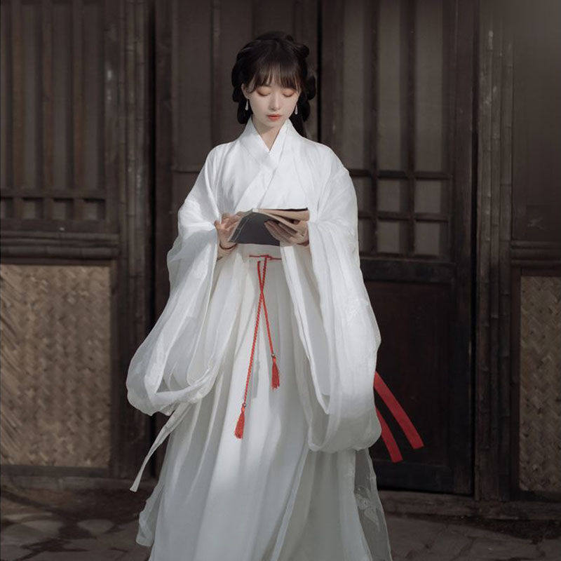 艾诺黛【霜雪】汉服女成人魏晋风齐腰白色古装神明少女襻膊华服【怎么样,好用不?