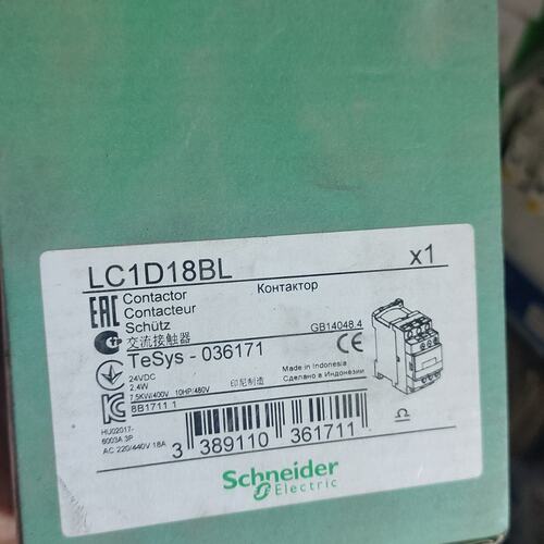 议价施耐德LC1D18BL交流接触器库存1台可维修