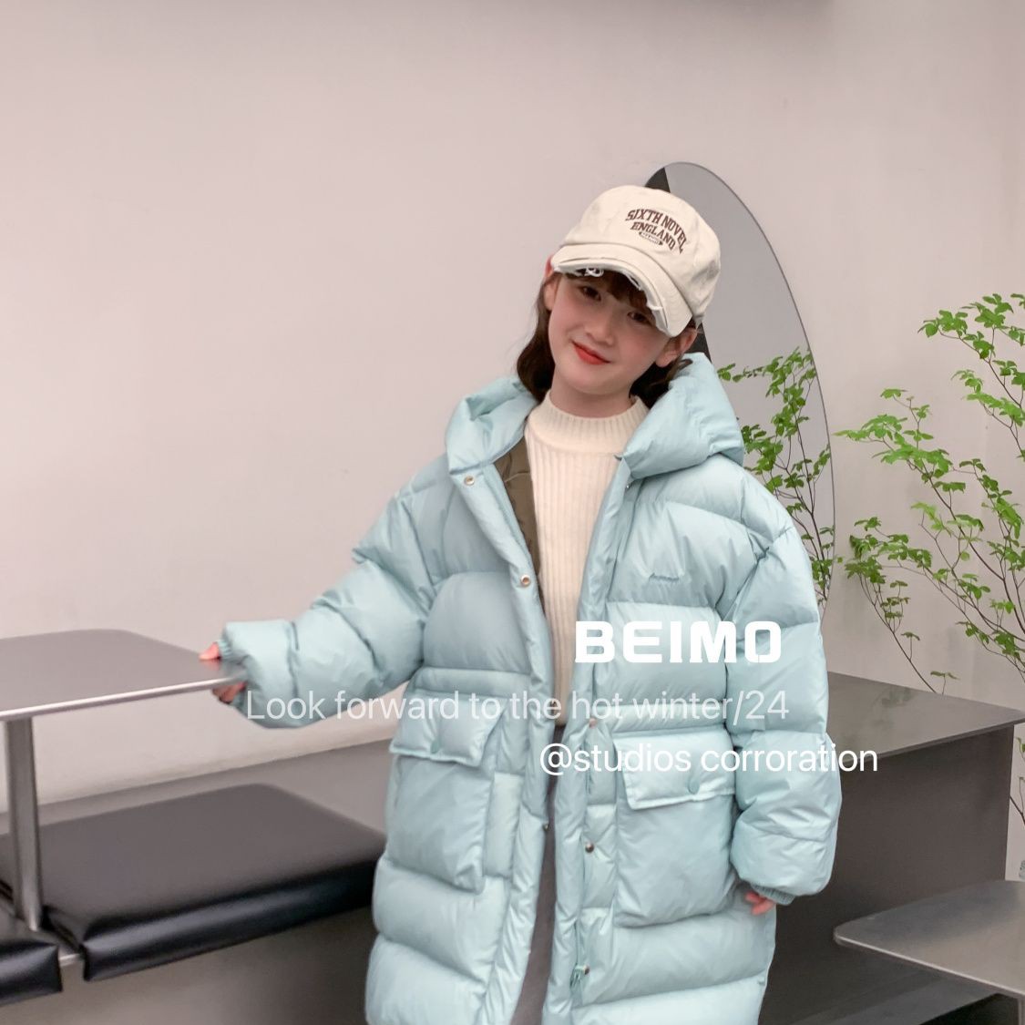 中长款连帽羽绒服童装女童2024冬装儿童白鸭绒男童加厚款外套冬装