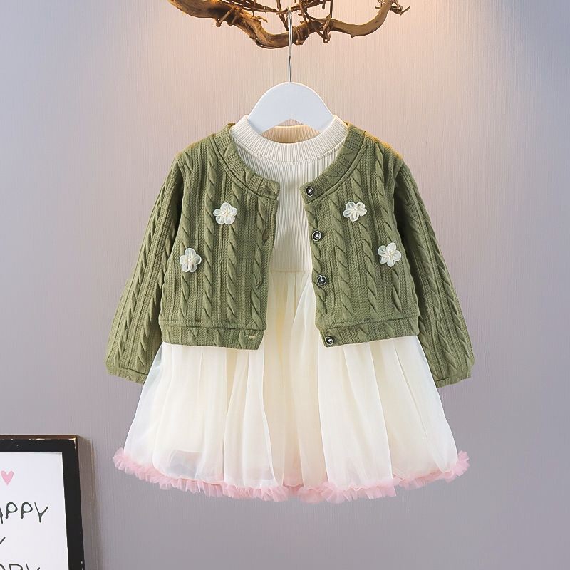 婴儿衣服春秋季儿童外套两件套一岁5六7八九10个月女宝宝秋装韩版